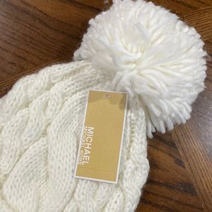 Michael Kors Women Hat One Size Ivory White Cream